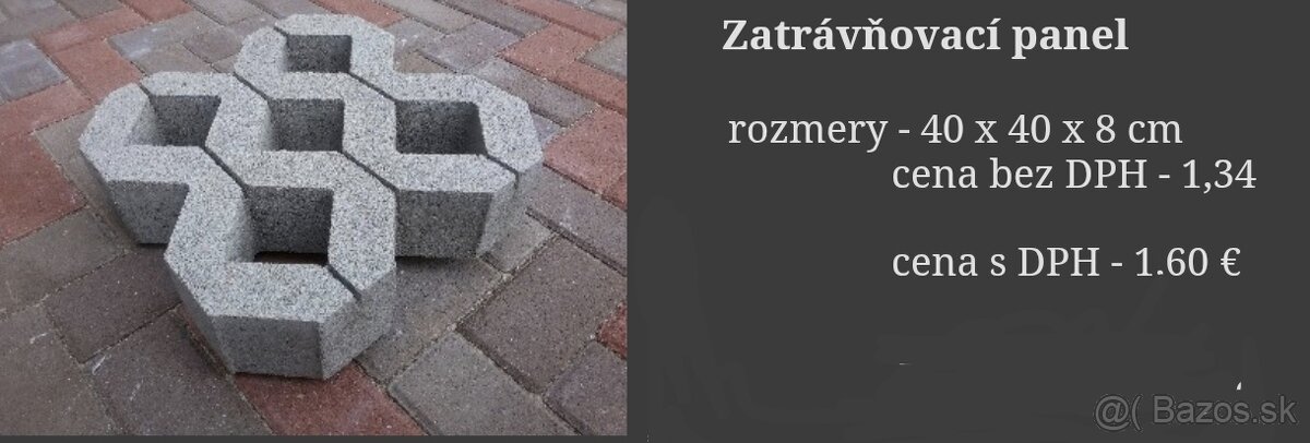 Predám zatravnovače betonové 40x40x8
