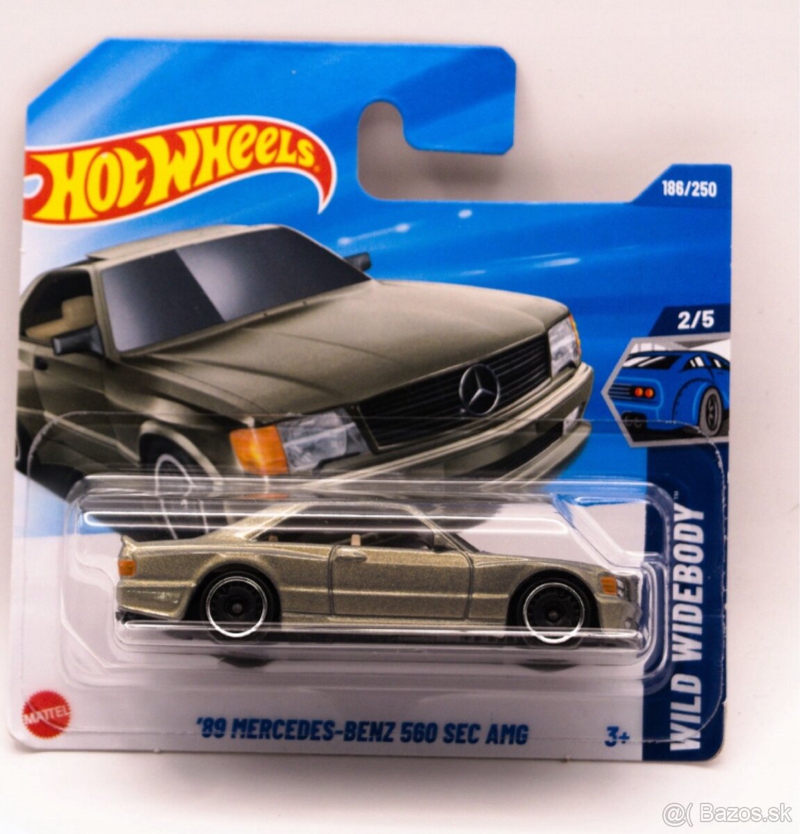 HOT WHEELS '89 Mercedes- Olivový UNIKÁT