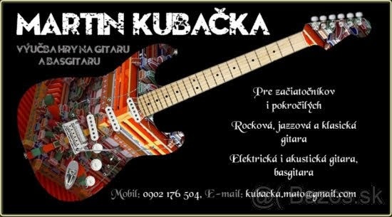 Výučba hry na gitaru a basgitaru