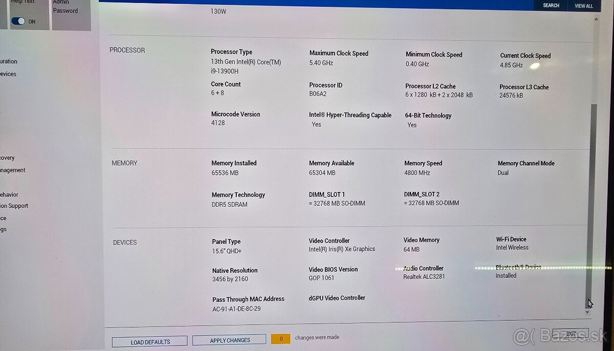 Dell XPS15 (9530) I9 13th Gen 15,6" OLED 3.5K (3456x2160) I