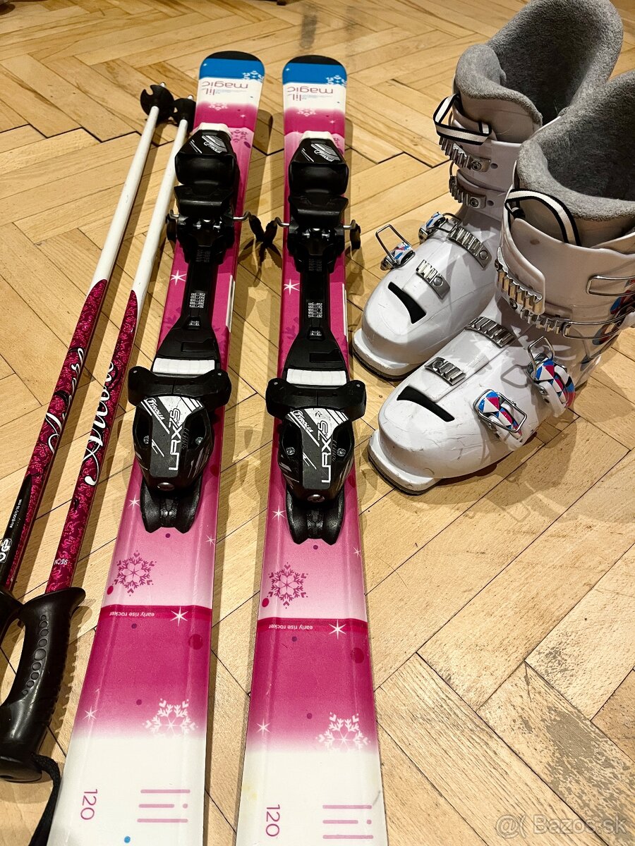 Dievcenke lyze set 120cm + lyziarky 235mm