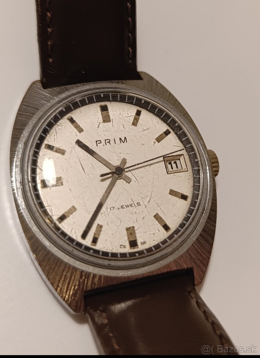 Hodinky Prim Soudek datum Chróm