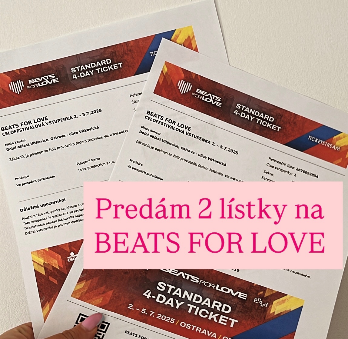 2x Vstupenky na Beats for Love