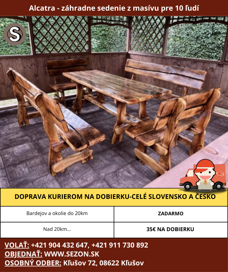 MASIVNY NÁBYTOK❗Masivne zahradne sedenie, sedenie do altánku