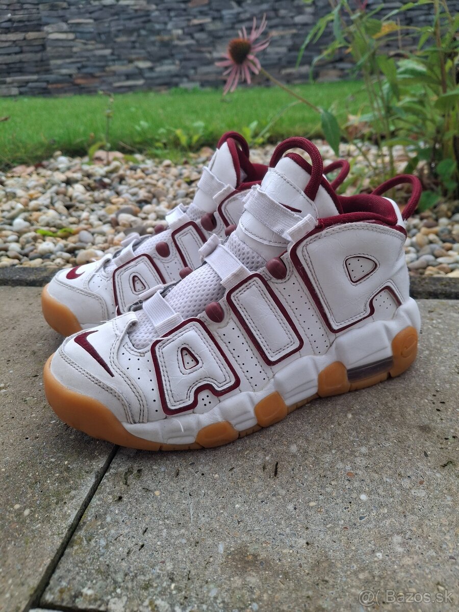 Nike Air More uptempo Gs White Team Red Gum