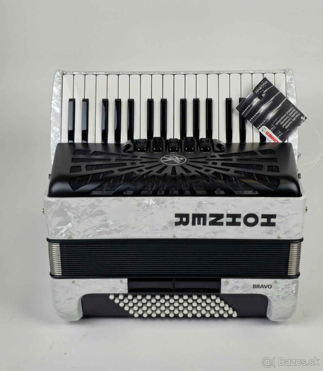 Nový akordeón Hohner Bravo 72bas, 3 hlas + záruka
