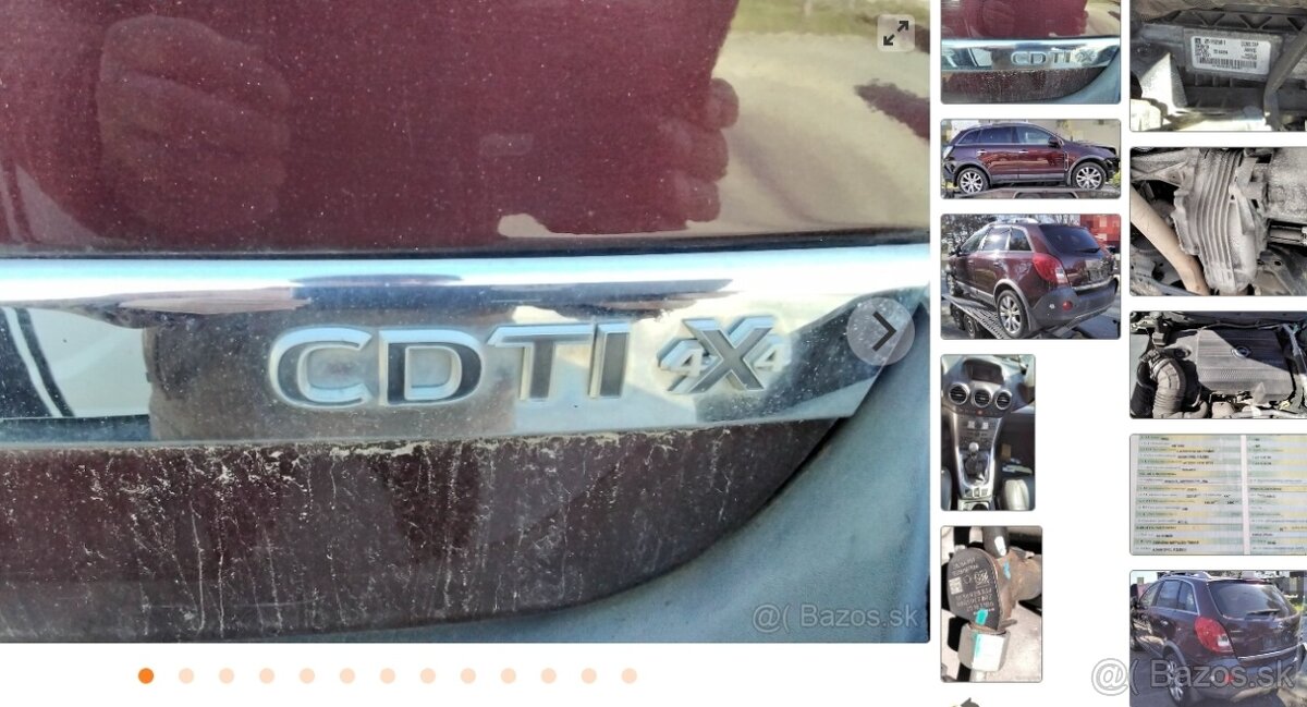 Opel Antara 2.2 CDTI 2015 4x4 predám ROZVODOVKA, MOTOR Z22D1