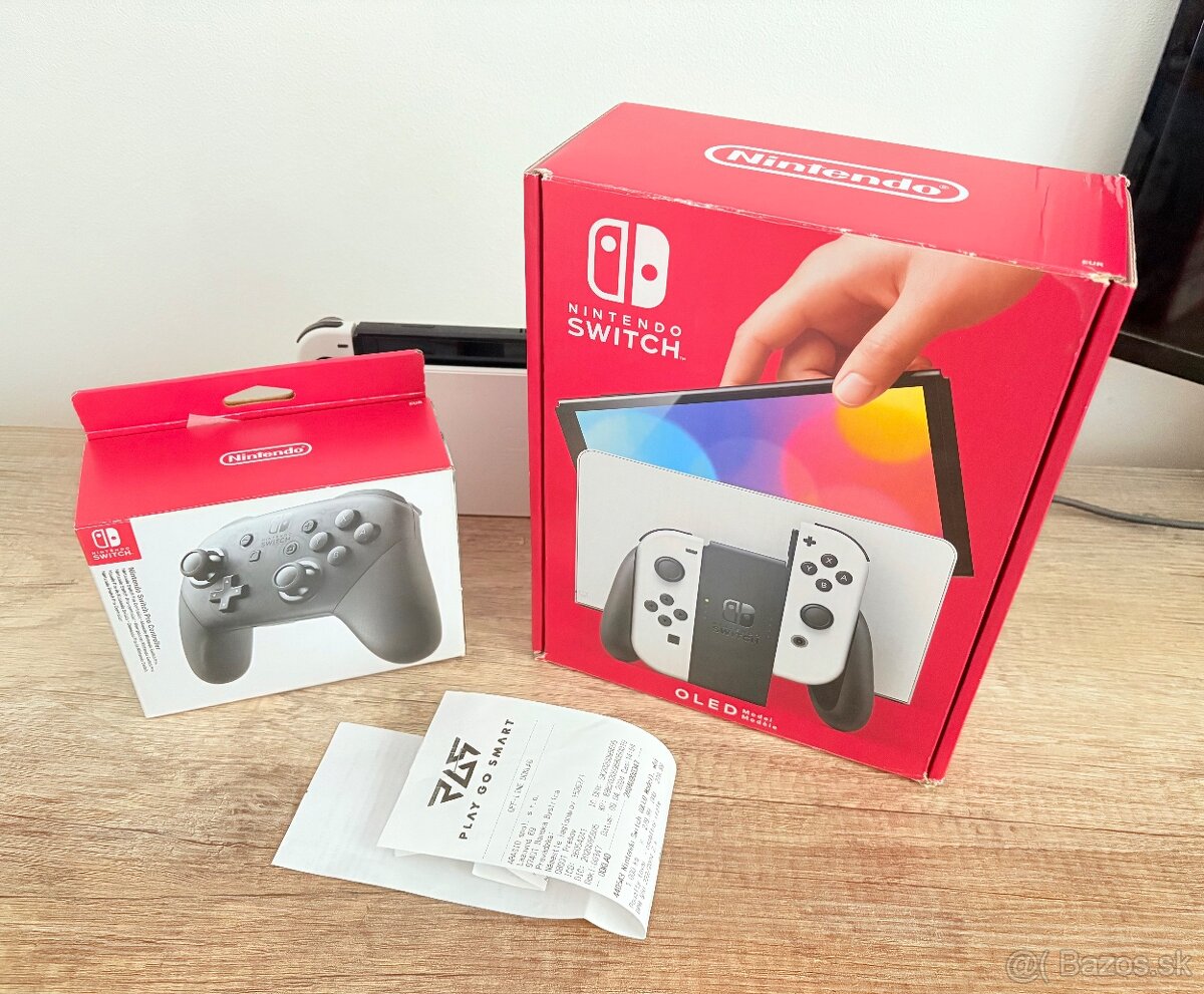 NINTENDO SWITCH OLED WHITE + PRÍSLUŠENSTVO