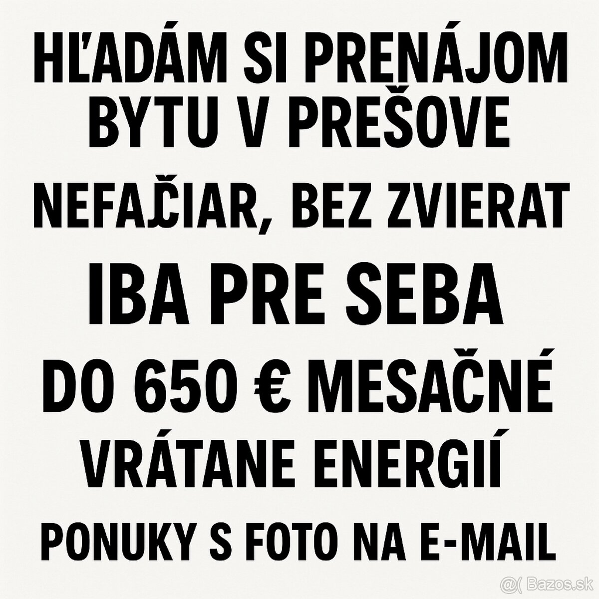 Hľadám podnájom