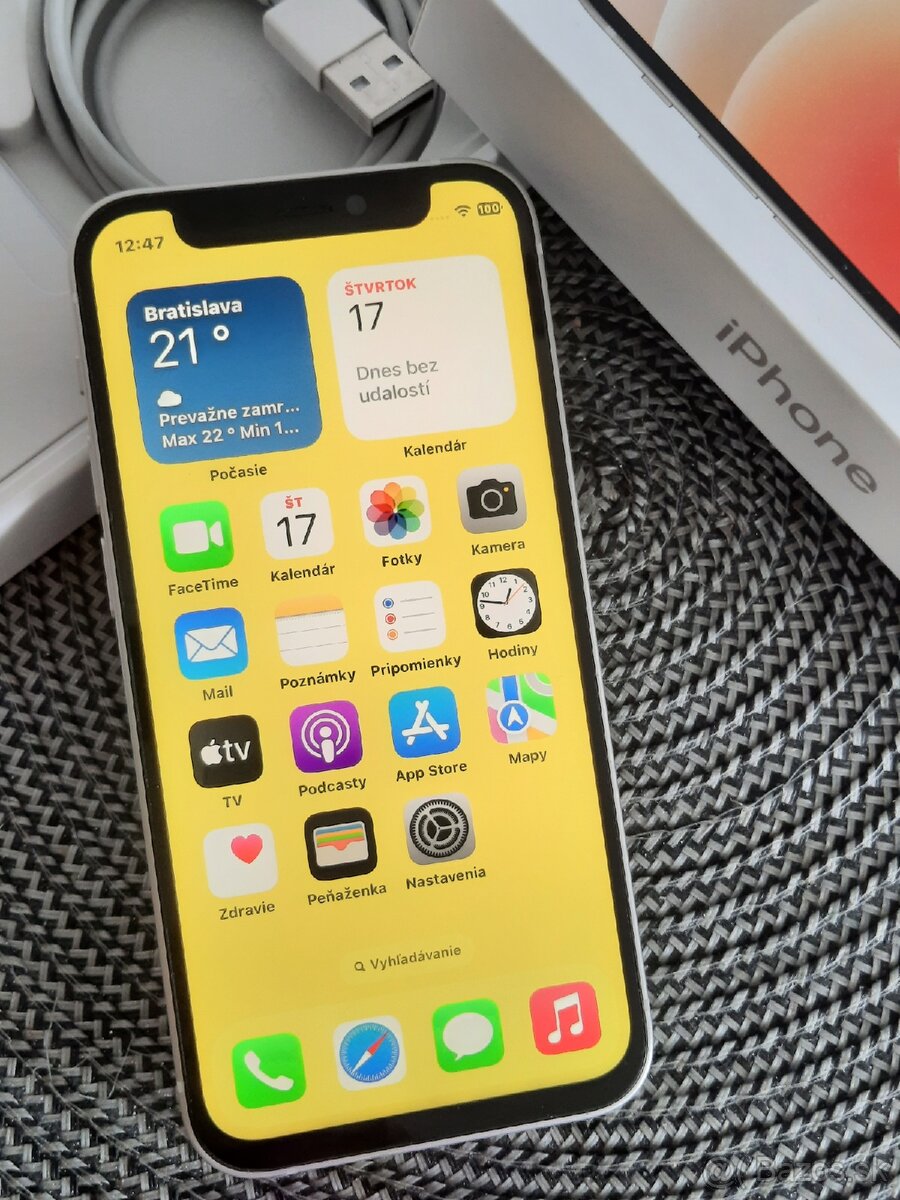 Apple IPhone 12 mini 128GB Biely. ✅️Top Stav ✅️