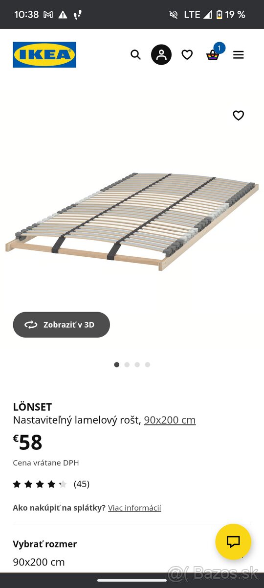 Dva rošty 90x200