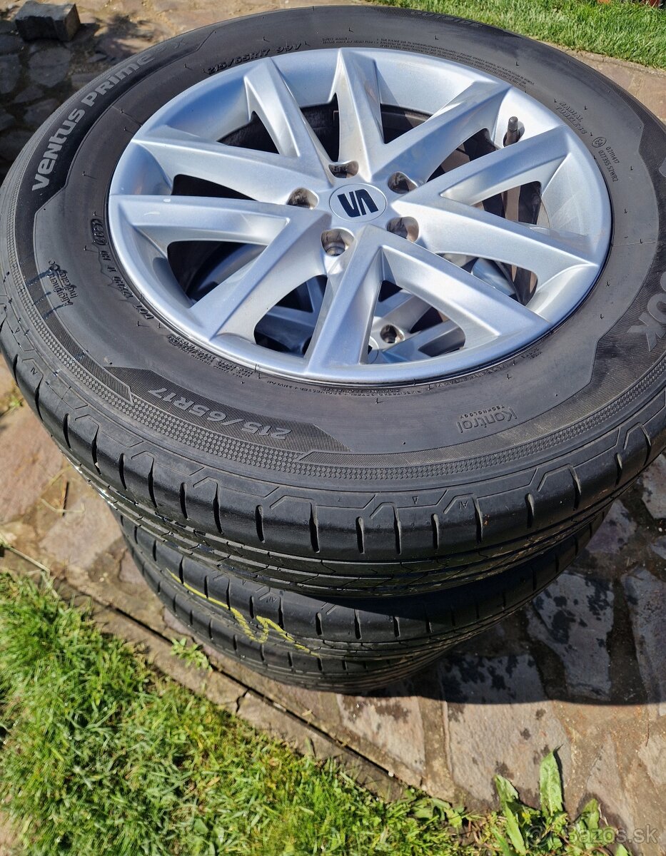Letné pneumatiky na diskoch 215/65 R17