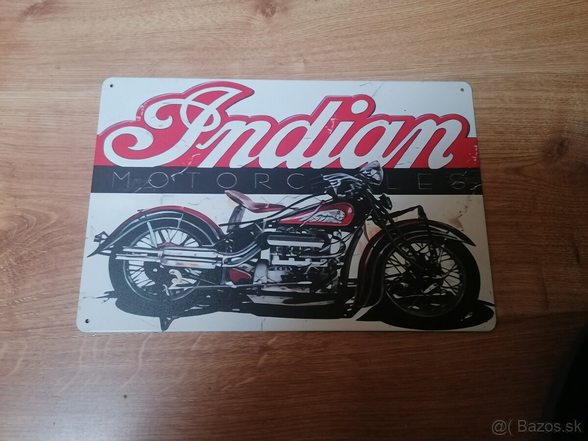 Plechová tabuľa Indian motorky