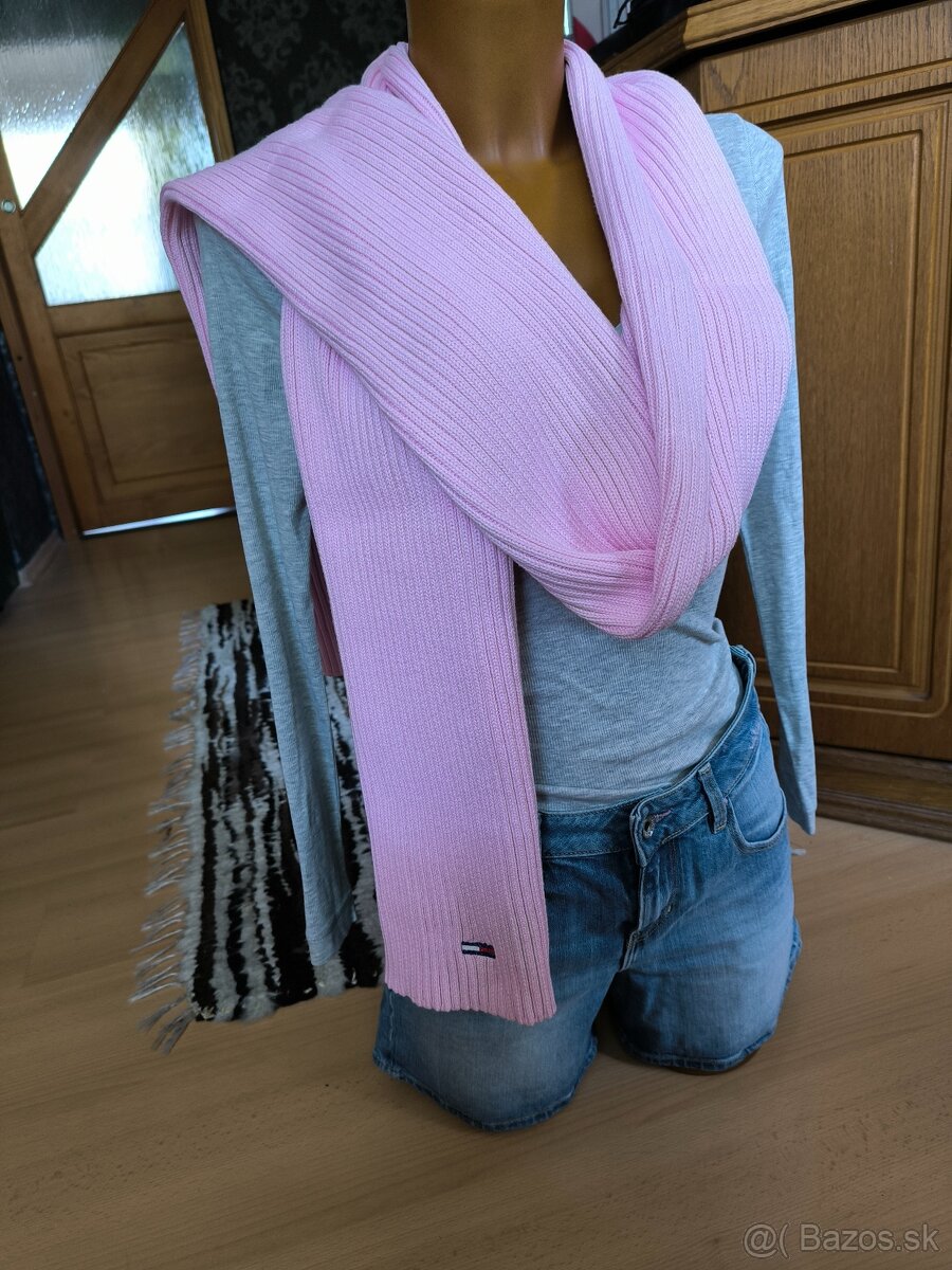 Dámsky šál Tommy Jeans - ružový