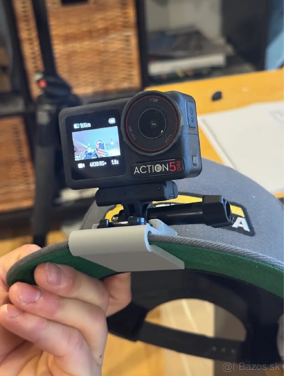 Predám držiak kamery na čapicu GoPro Hero, DJI action