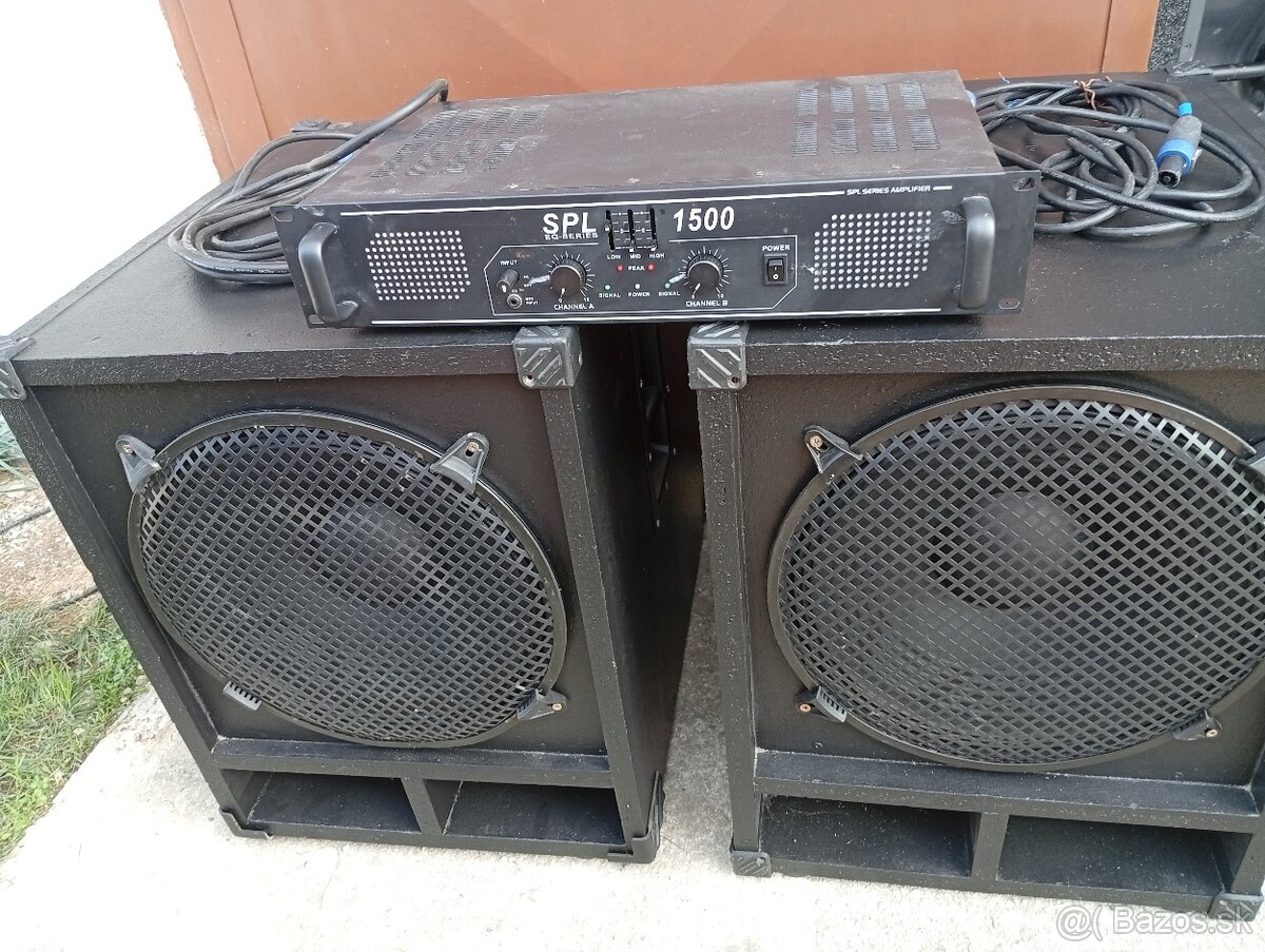 Basové bedne a zosilňovač za 290€