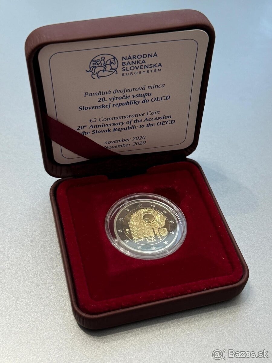 Pamätna 2€ minca Slovensko 2020 PROOF OECD