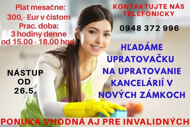 Upratovanie Nové zámky