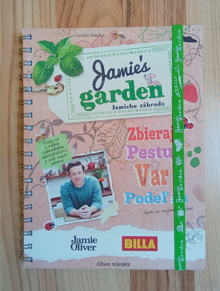 Album s nálepkami Jamieho záhrada