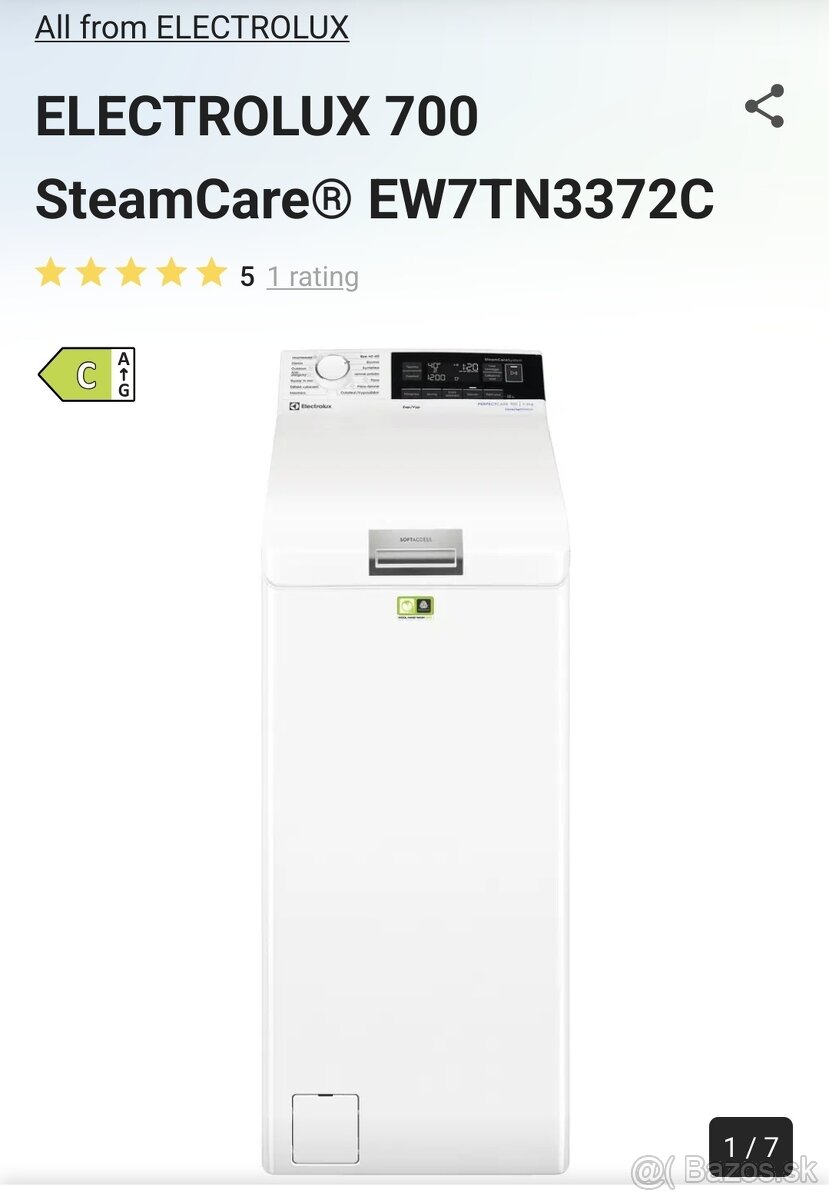 Práčka ELECTROLUX 700 SteamCare
ELECTROLUX 700 SteamCare®