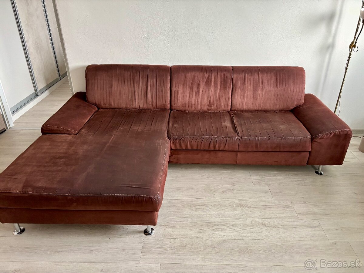 Rohová sedačka za odvoz