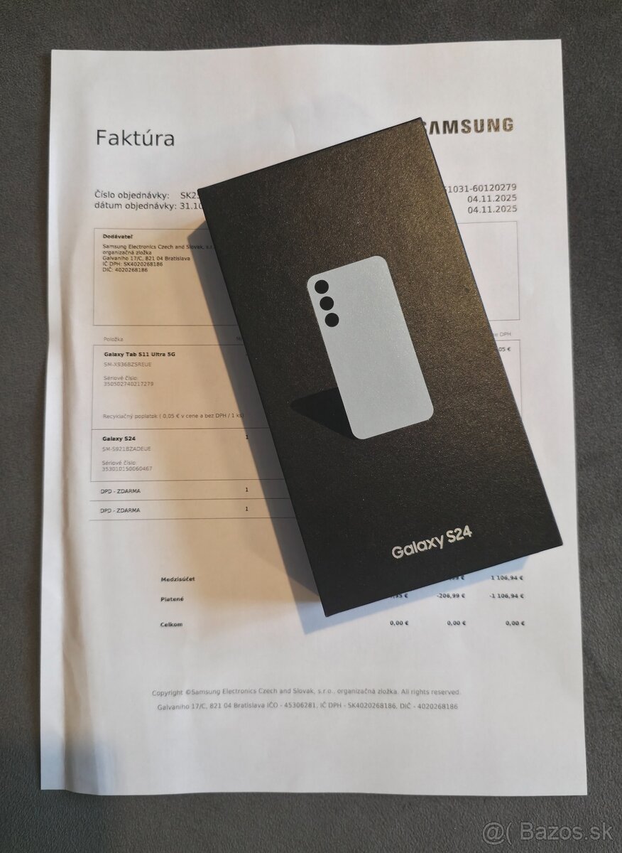 Samsung Galaxy S24 8GB / 128GB Strieborný