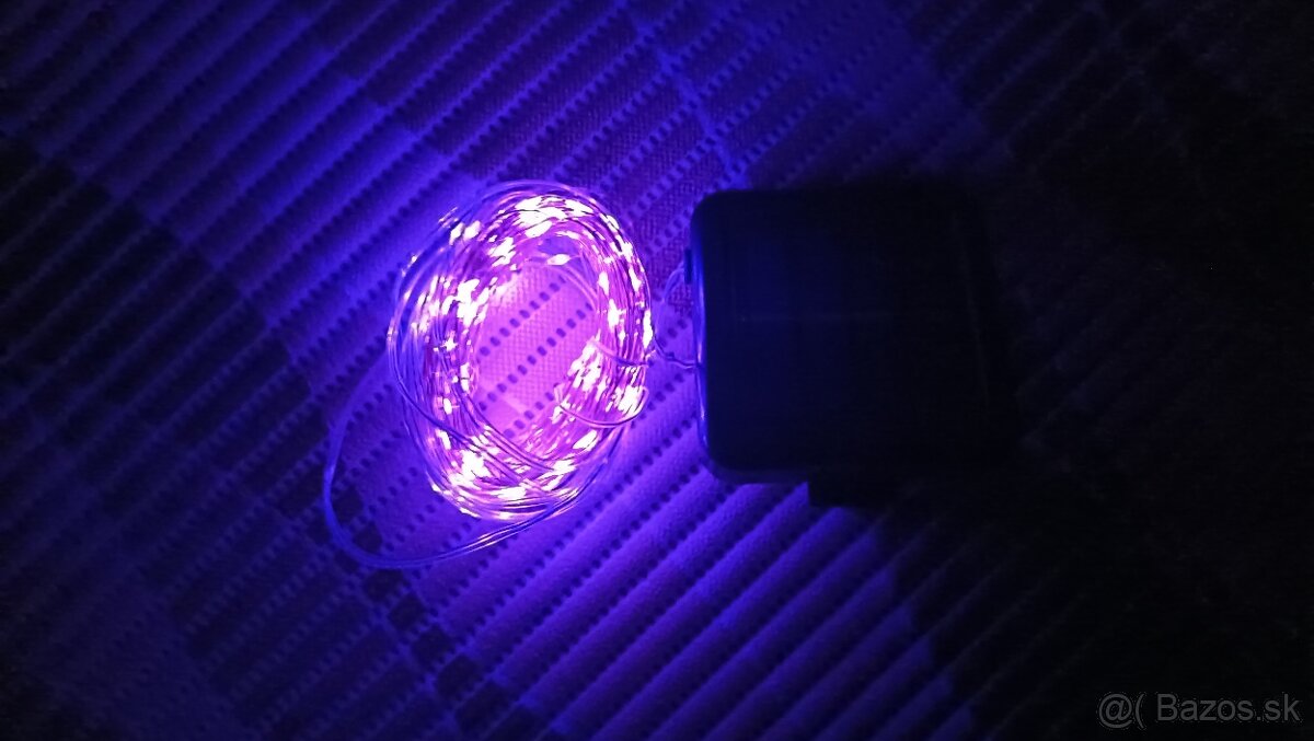 Solárny drôt ružový dlhý 20 metrov