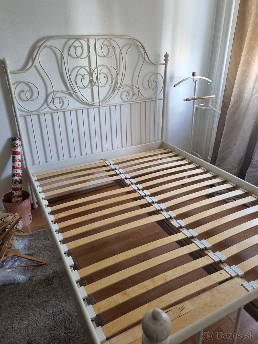 Manželská posteľ kovová 140x200cm