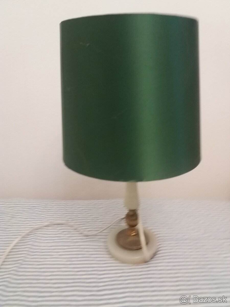 Lampa funkčná-ónyxová noha+tienidlo hodváb-30€