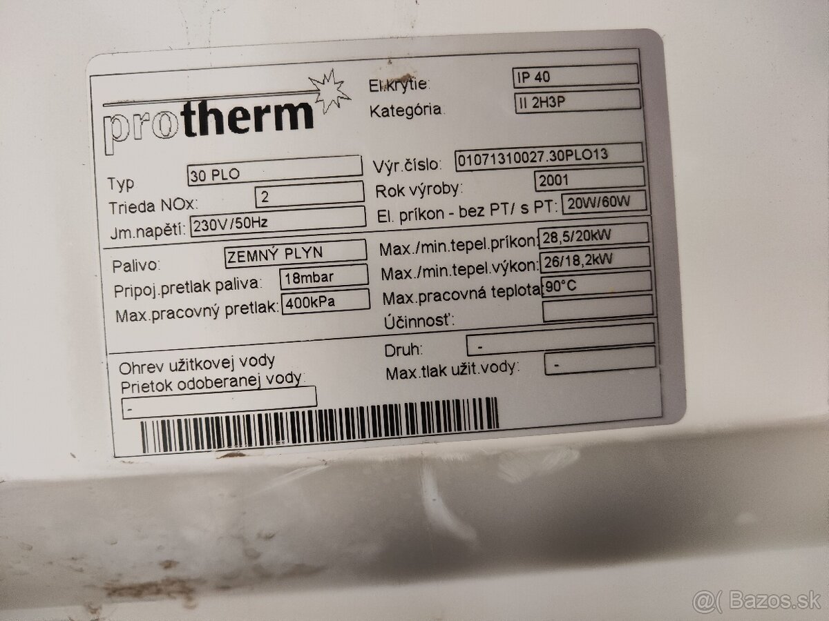 Plynový kotol Protherm