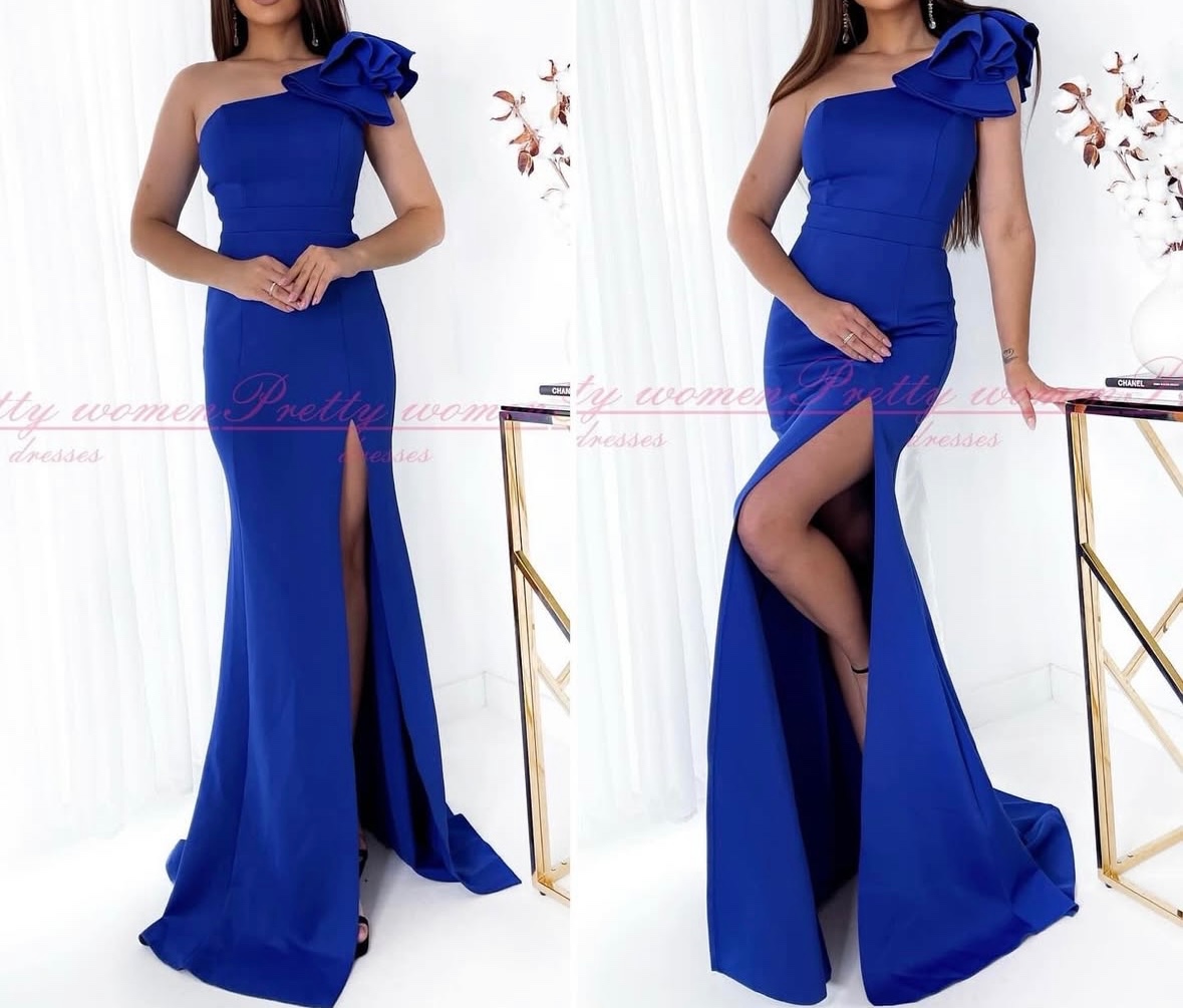 Modré spoločenské šaty 40/L