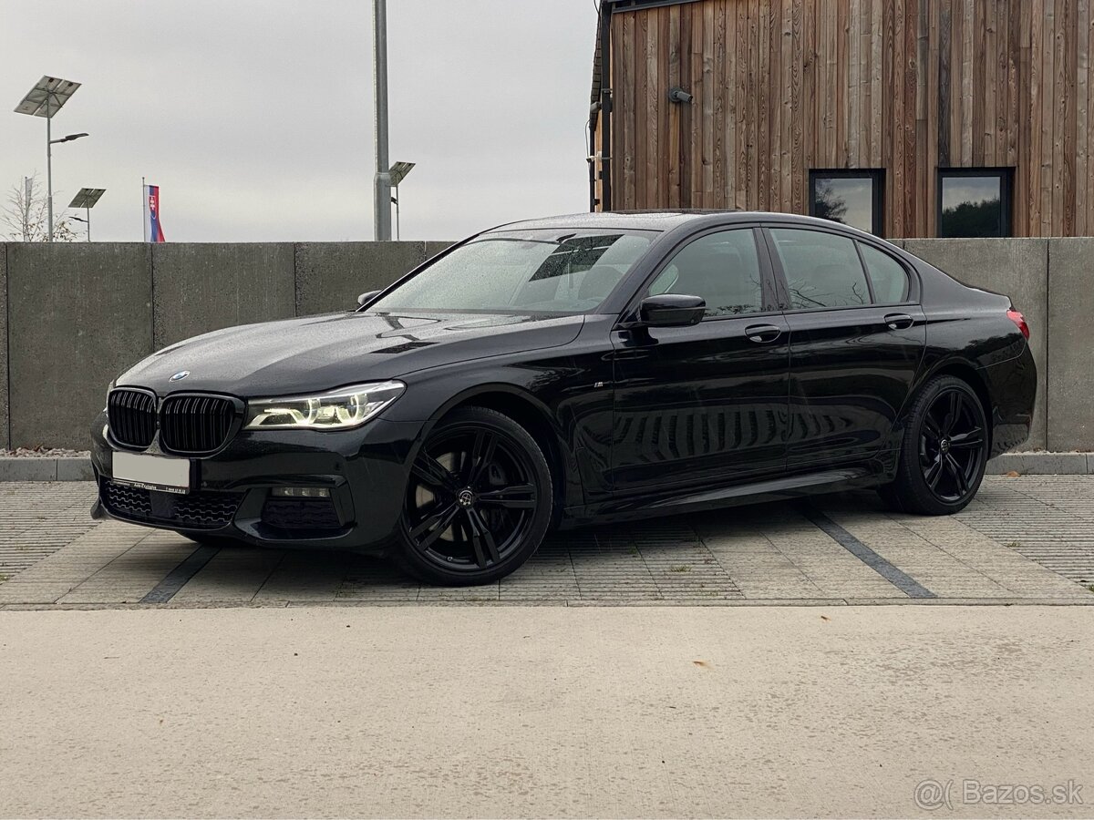 Vymením BMW rad 7 740d x-drive G11 m-paket BLACK ON BLACK