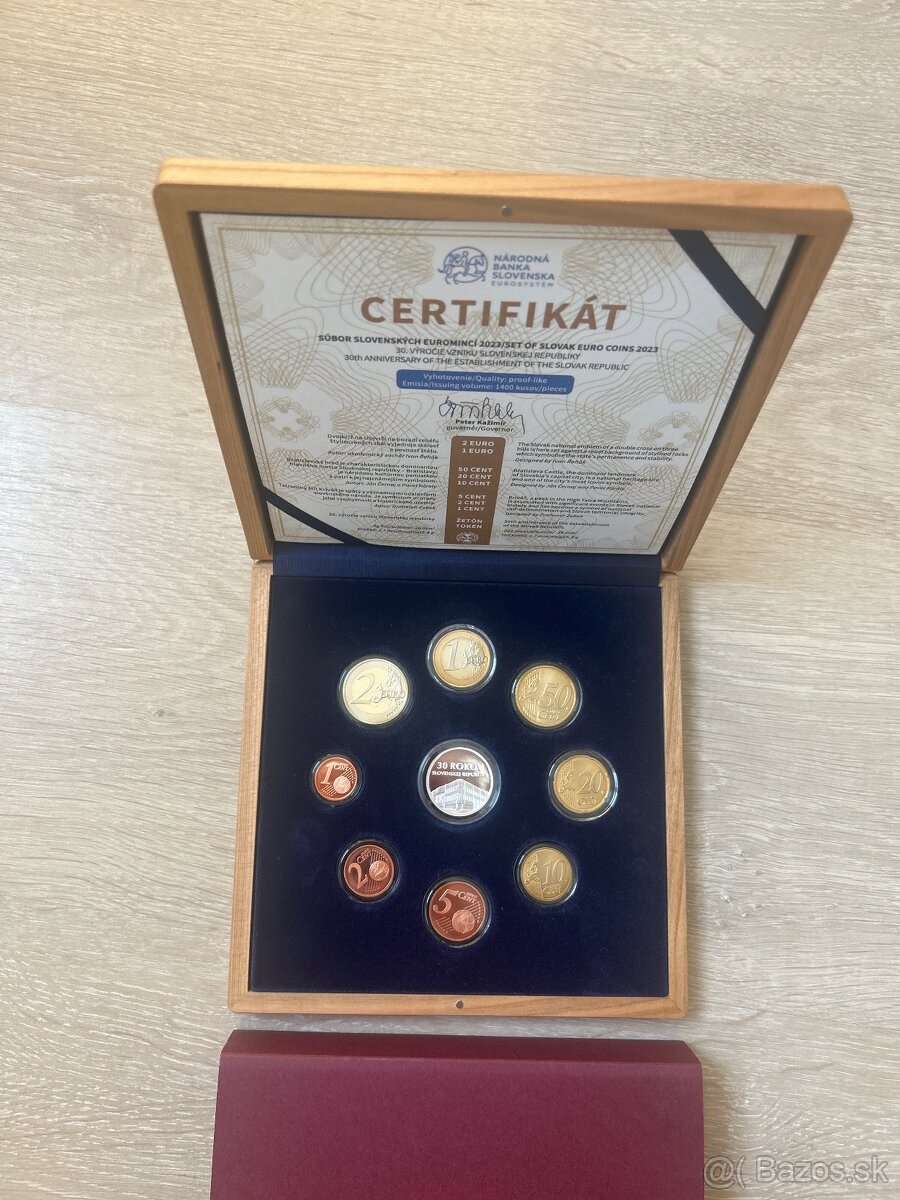 Sada Mincí 30. Výročie SR - proof v dreve