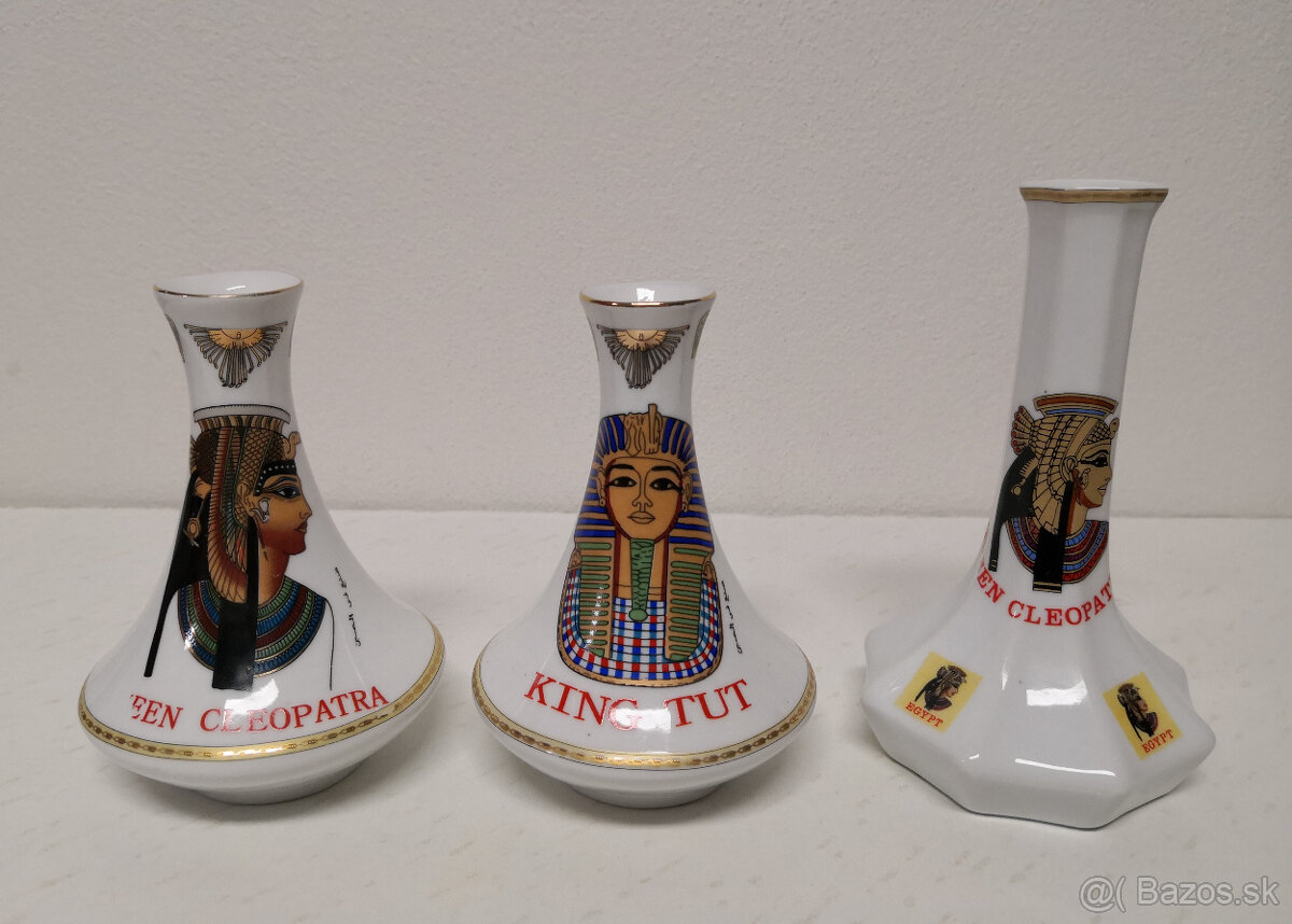 Porcelánové vázy s egyptským dizajnom