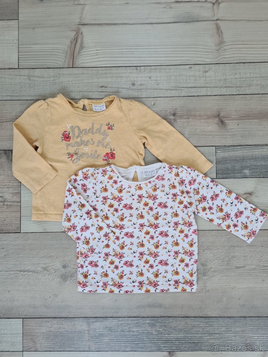 Tričká s dlhým rukávom 2ks F&F (veľ.74)