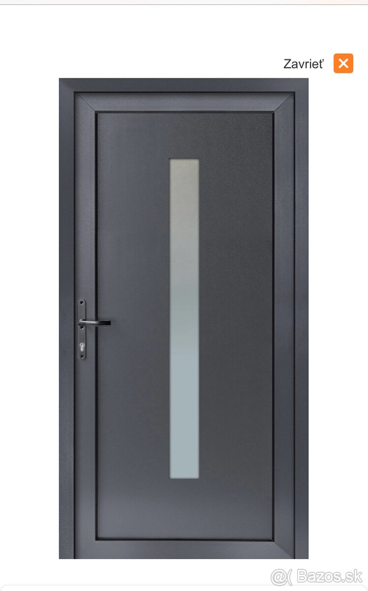 Vedlajsie vchodove dvere plastove 100 x 210 cm PRAVE