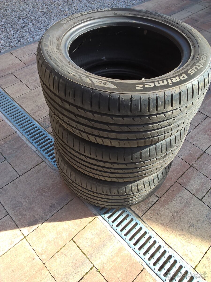 2 ks LETNÉ 225/50 R16 92V HANKOOK cca 6-6,5 mm LEN 19,99€/ks