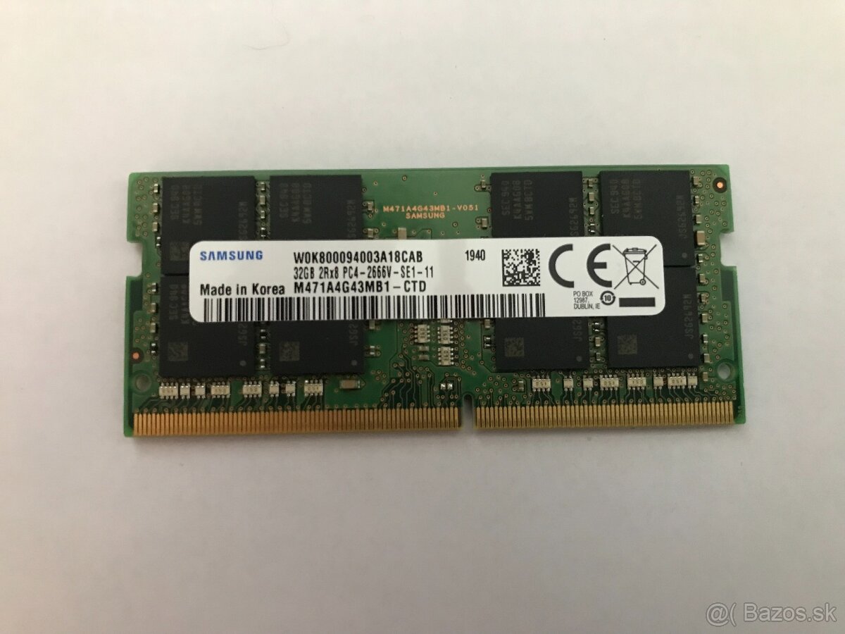 so-dimm ram SAMSUNG 32 GB ddr4.