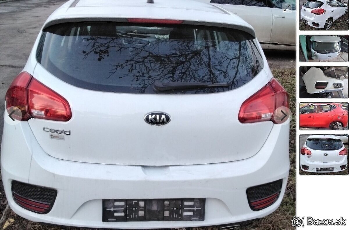 Predám DVERE KIA CEED 2016 PIATE DVERE, ZADNY NáRAZNíK Moto