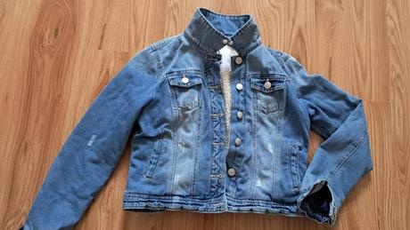 Dievčenská zateplená riflova bunda