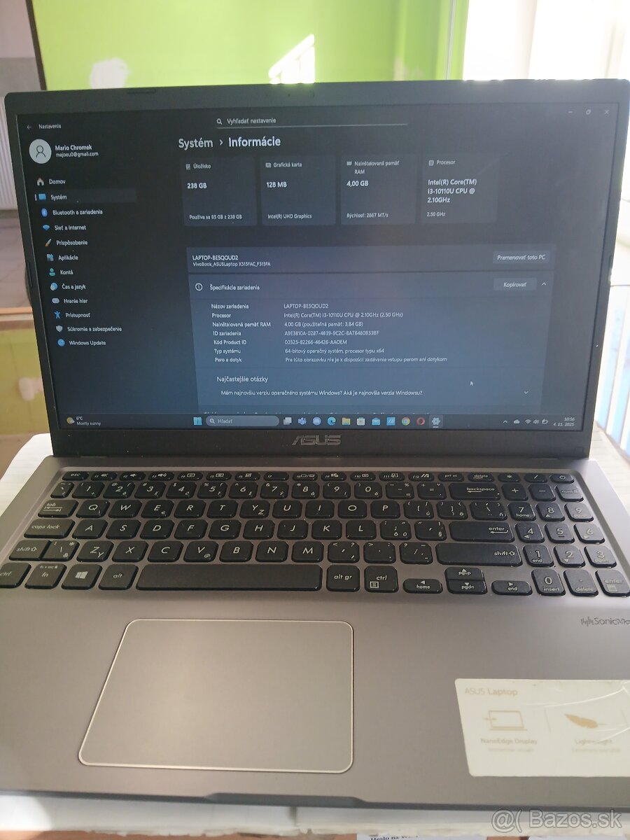 Notebook Asus Laptop 15