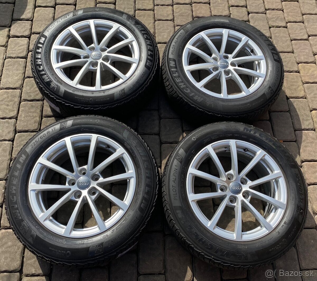 ALU KOLESÁ AUDI 5X112 R17 SADA ZIMA