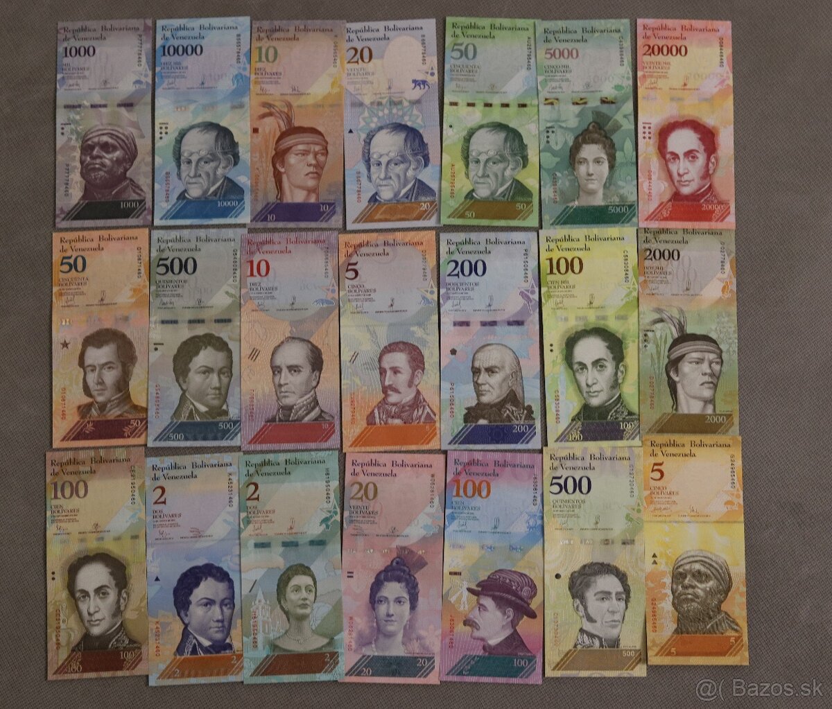 Unc bankovky (zostava č.17)