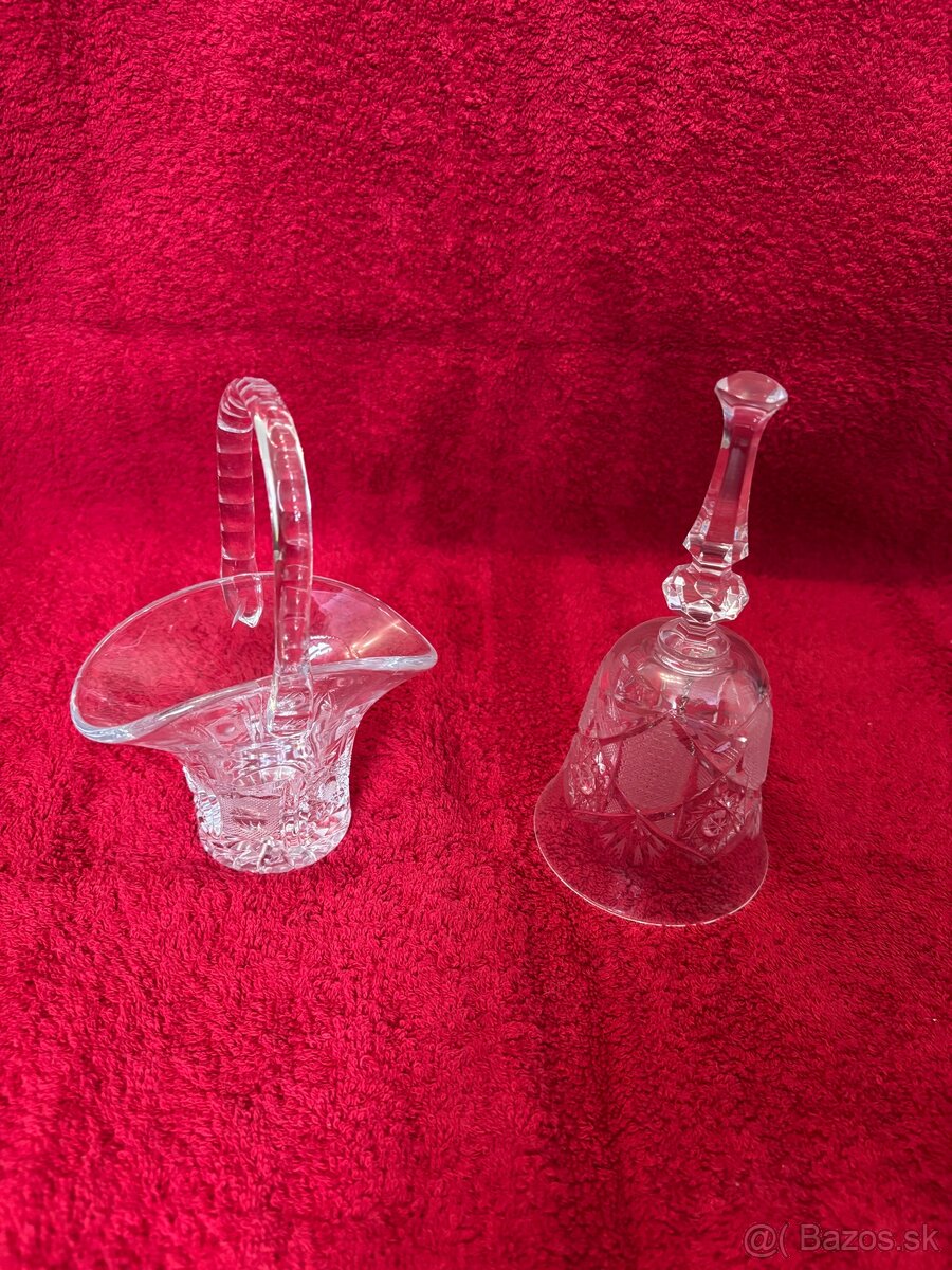 Kryštálový mini košíček a zvonček