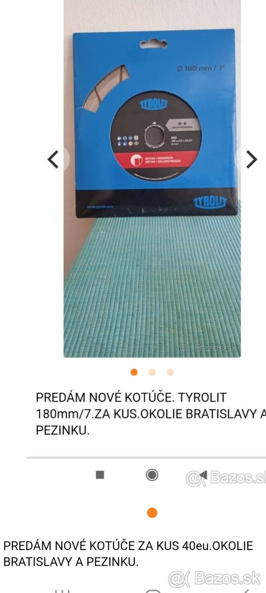 TYROLIT KOTÚČ 180mm