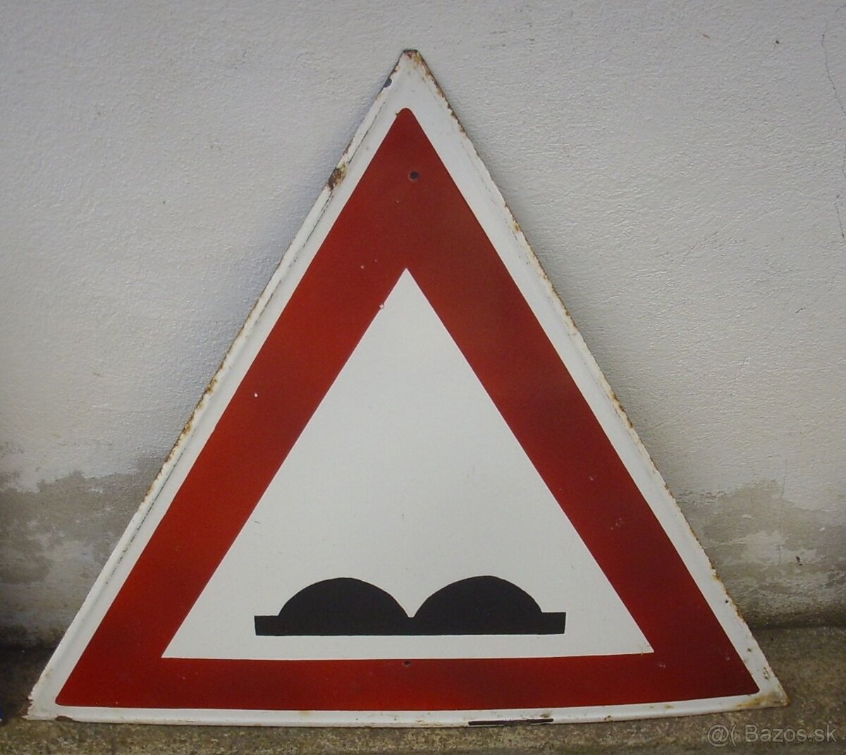 Stará smaltovaná tabulka - dopravná - 70cm