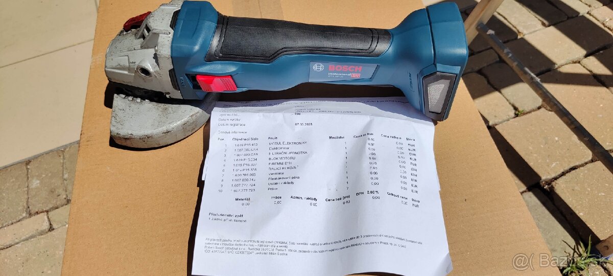 Predam aku uhlovu brusku Bosch GWS 18V-10