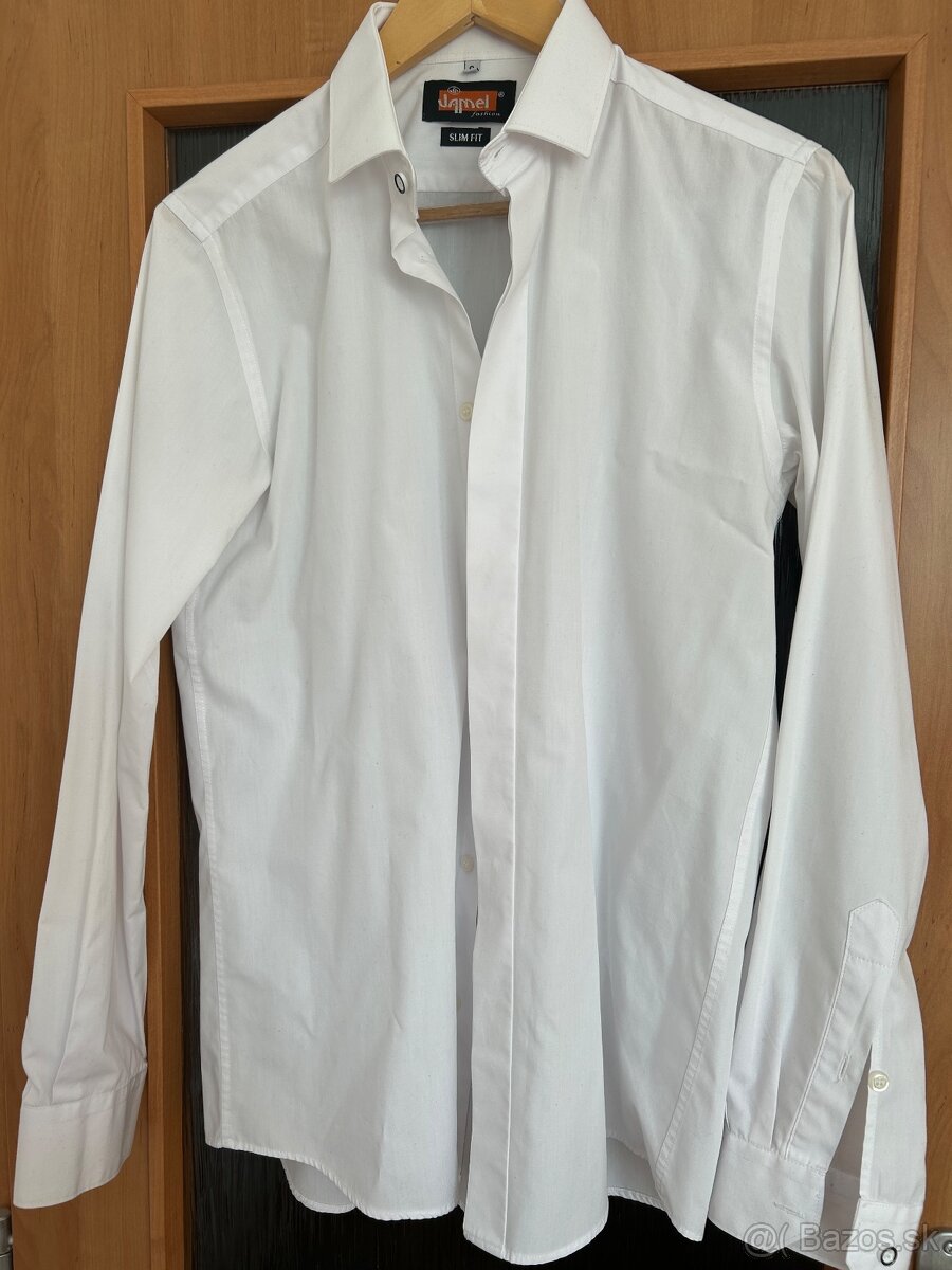 Biela chlapčenská košeľa veľkosť S