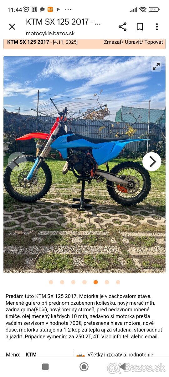 KTM SX 125 2017