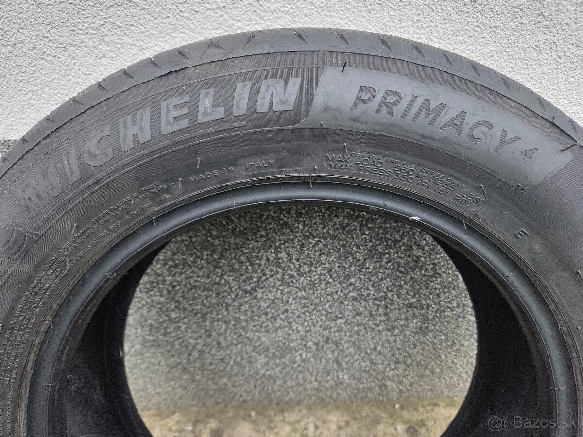 3 kusy Michelin Primacy 4 - 185/65 R15 88H